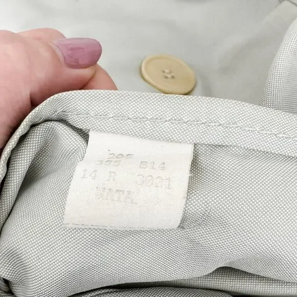 Burberry Trench Chelsea Kensington Short Belt Jacket Coat Grey Rain White 14R LW - Picture 3 of 16